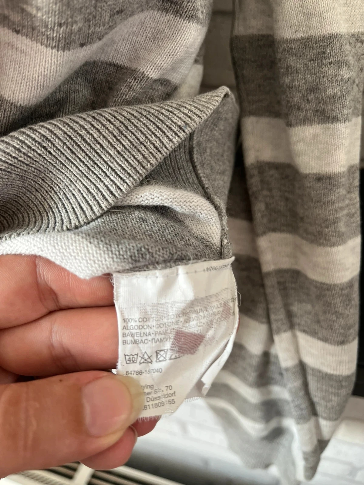 Jersey gris a rayas – Talla 42 – Angelo – photo 4